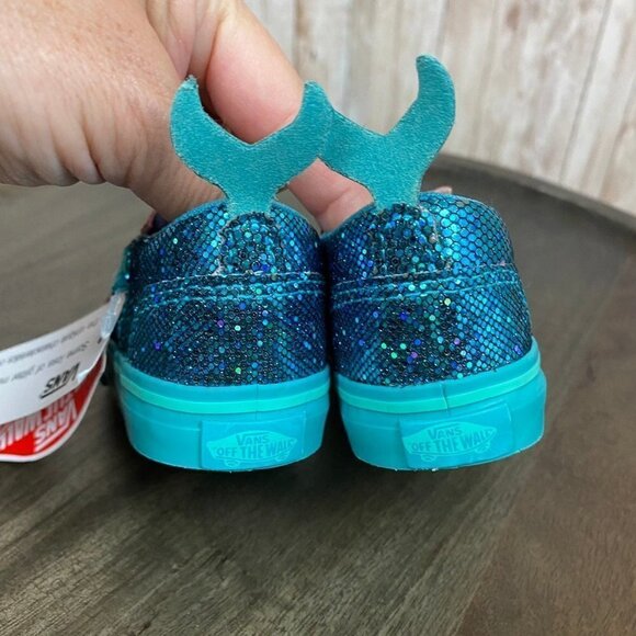 Vans Asher V Mermaid Latigo Blossom Bay Slip On Sneaker Size 4.5 - Picture 5 of 8